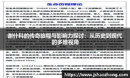 谢什科的传奇旅程与影响力探讨：从历史到现代的多维视角